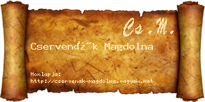 Cservenák Magdolna névjegykártya